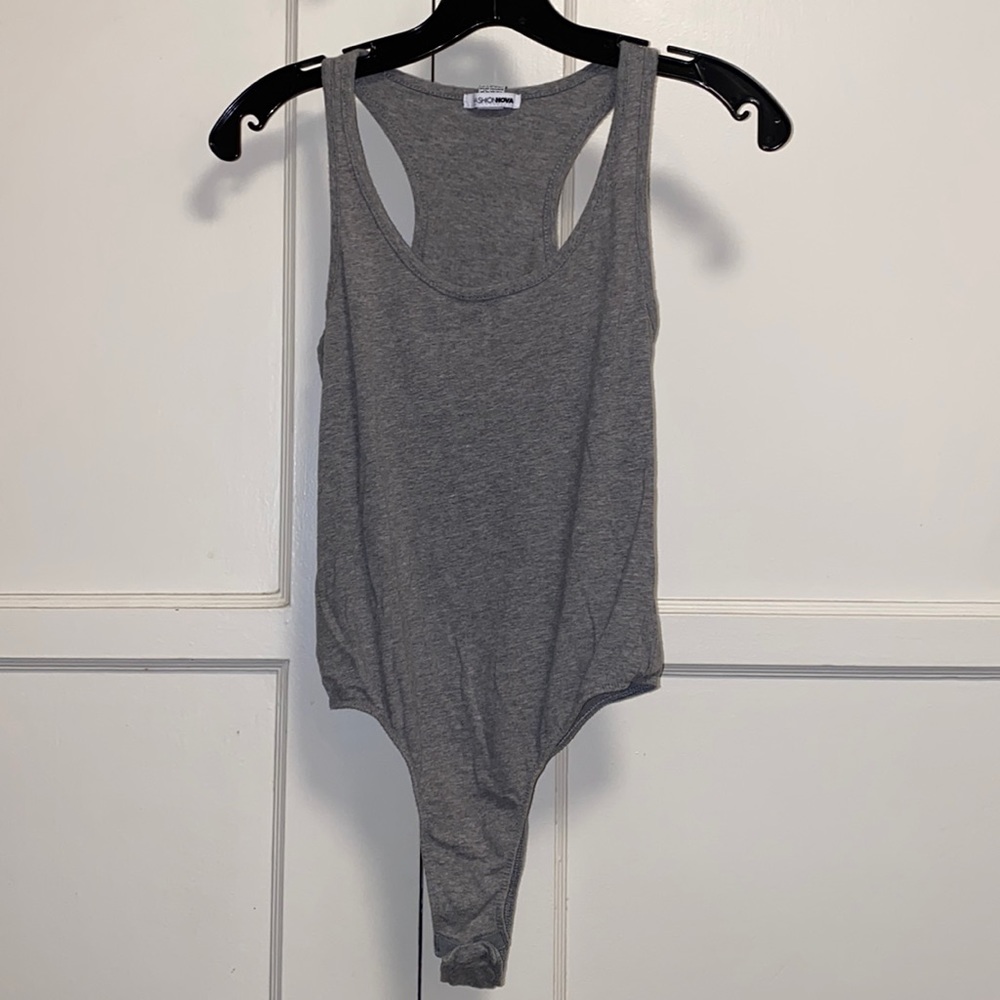Fashion Nova Large Gray Tank Bodysuit